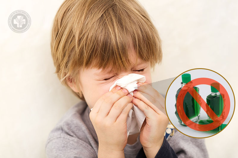 Không nên dùng dầu gió chữa viêm mũi dị ứng cho trẻ em