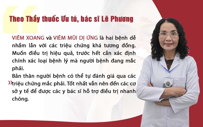 Bác sĩ Lê Phương đánh giá về bệnh viêm xoang - viêm mũi dị ứng