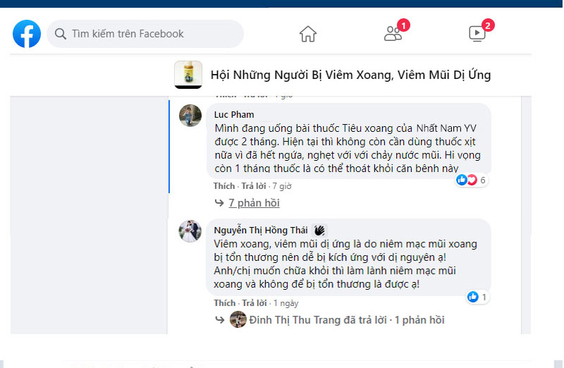 Bệnh nhân chia sẻ về Tiêu Xoang Linh Dược Thang trên mạng xã hội